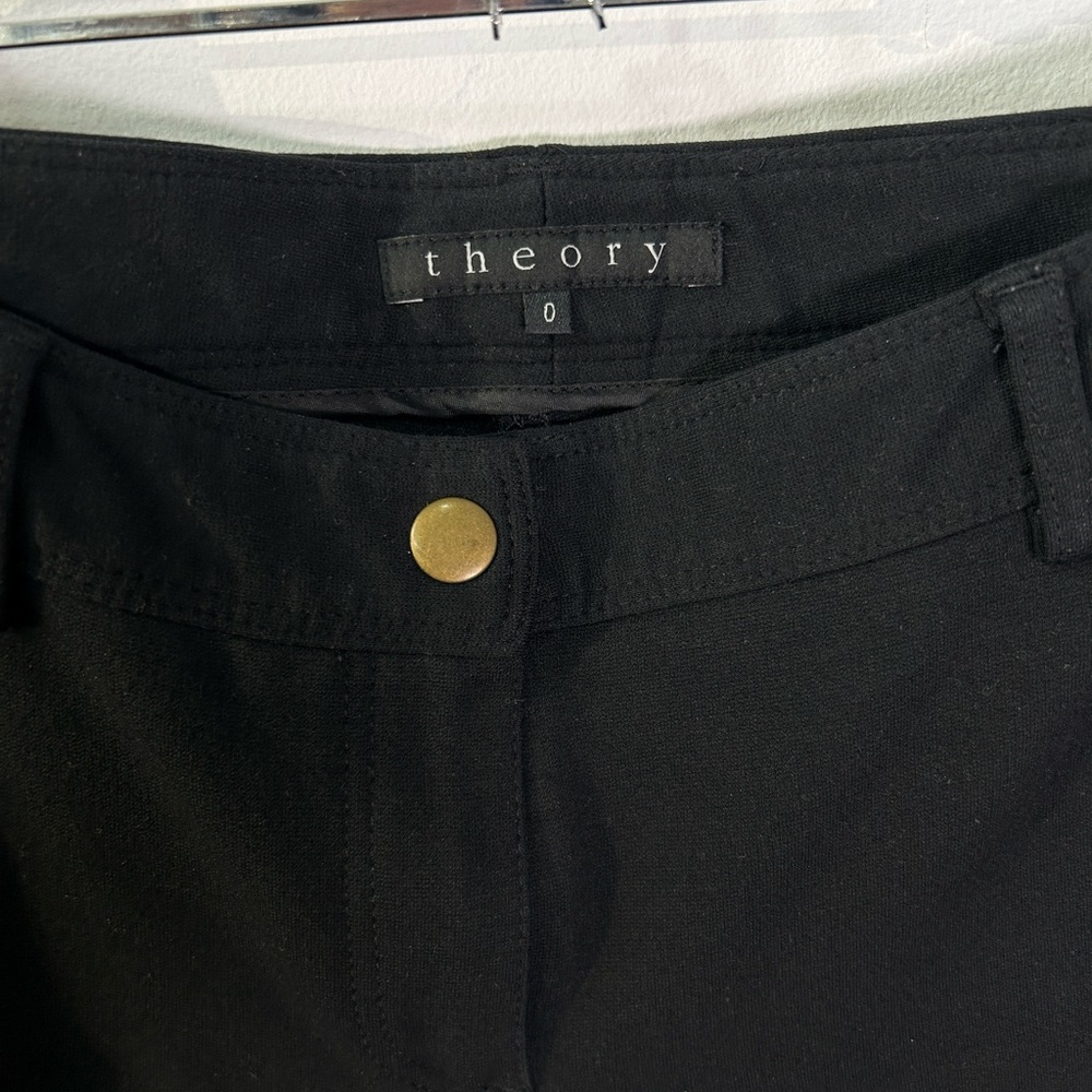 Theory Brand basic Black Leggings Low Rise Size 0 - Picture 2 of 7